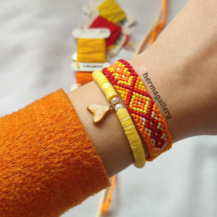 دستبند ست دو تایی طرح طلوع
